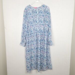 Simply Southern Large Long Sleeve Oversized Dress Colorful Flowy lightweight